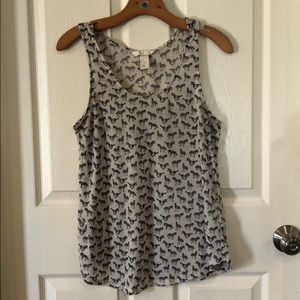 Zebra Patterned Tank Top